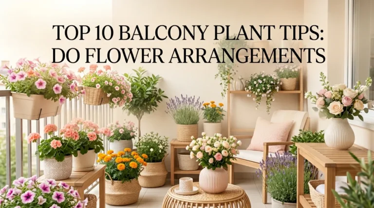 Top 10 Balcony Plant Tips: Do Flower Arrangements
