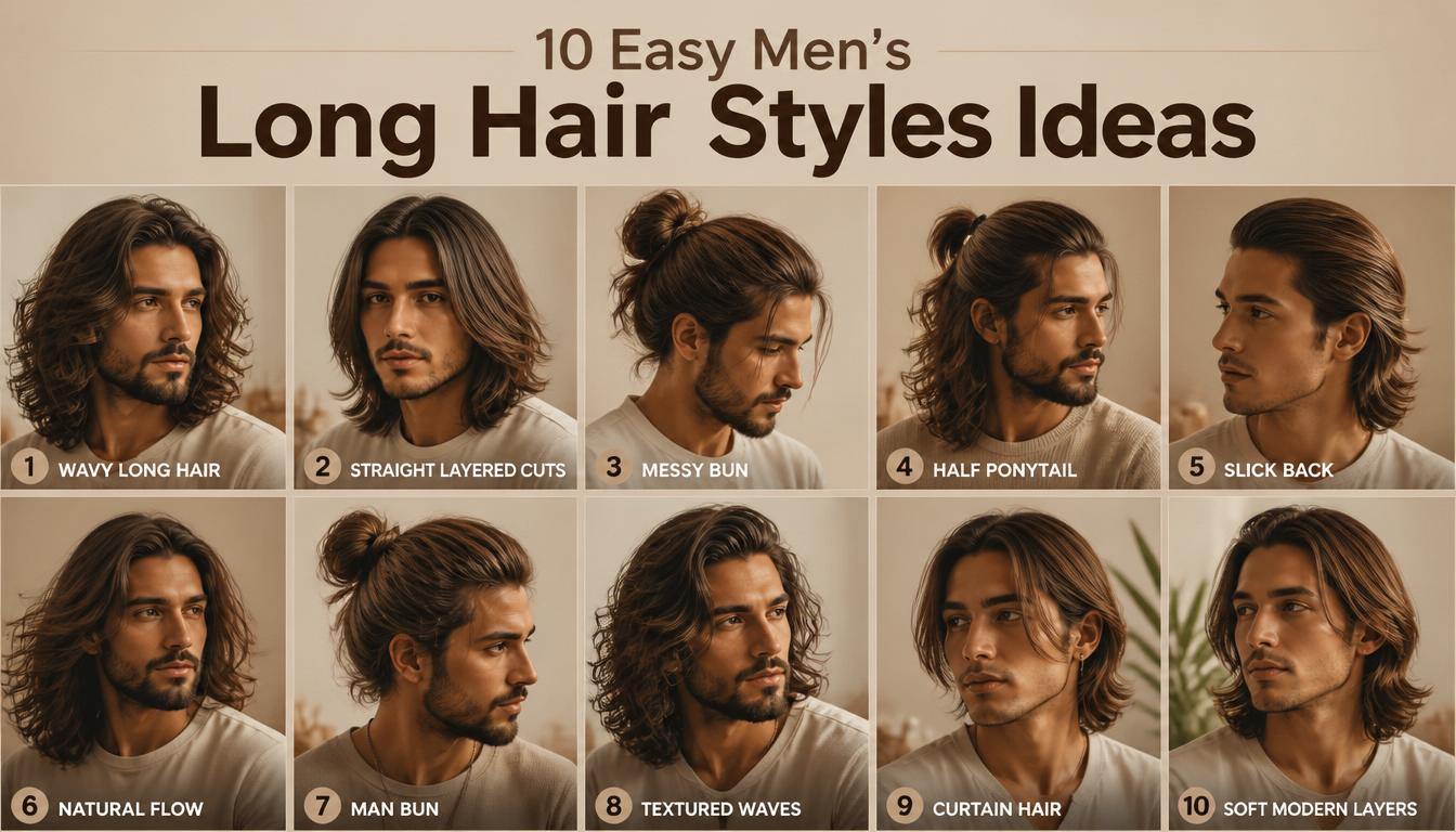 10 Easy Men's Long Hair Styles Ideas