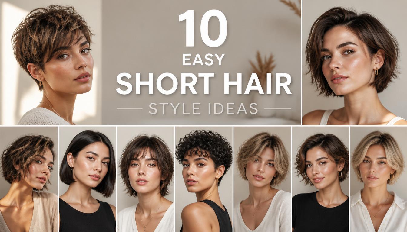 10 Easy Short Hair Style Ideas