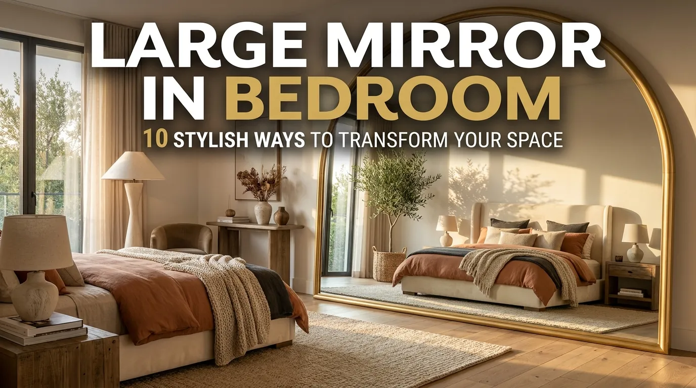 Large Mirror in Bedroom