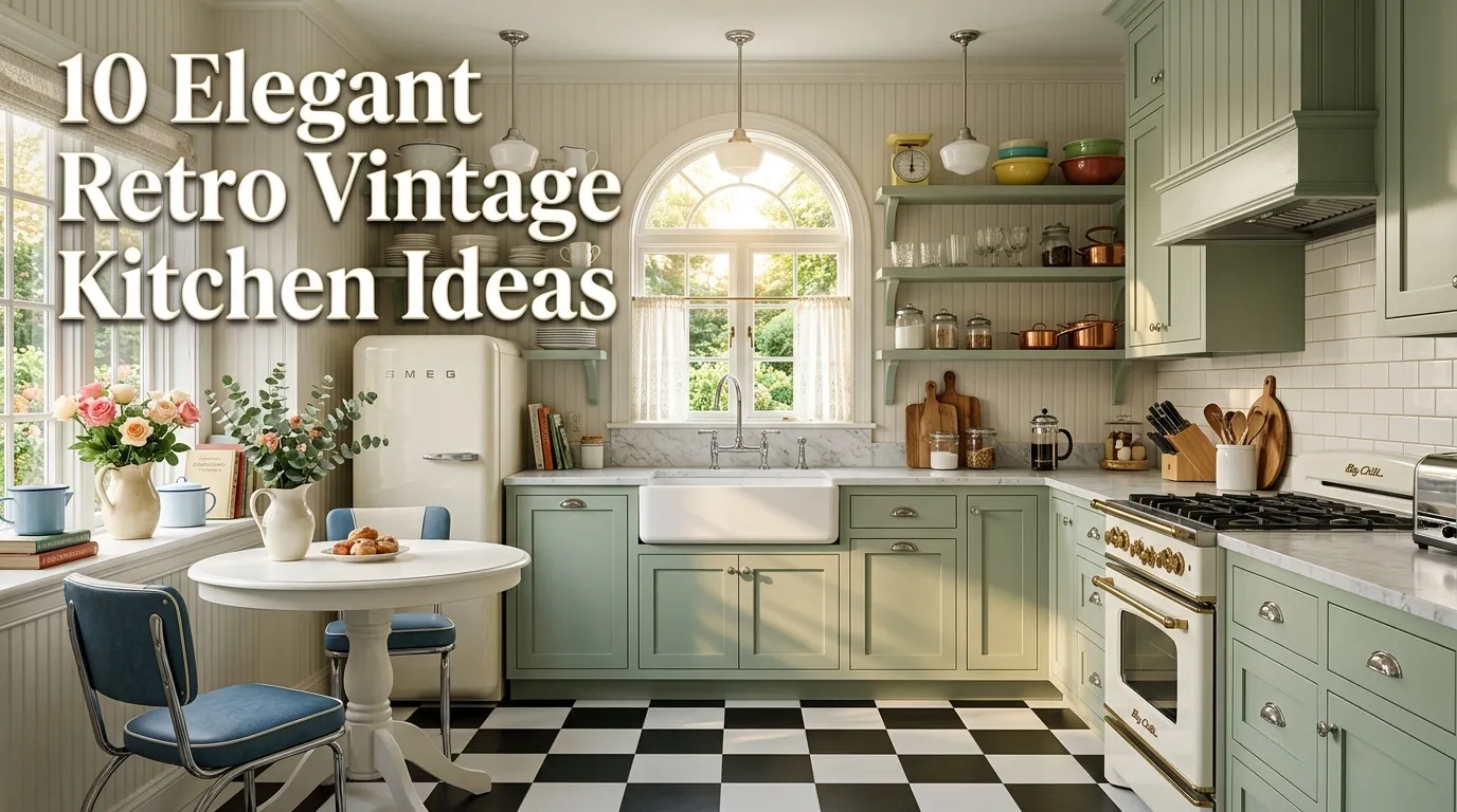10 Elegant Retro Vintage Kitchen Ideas