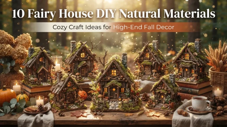 10 Fairy House DIY Natural Materials Cozy Craft Ideas for High-End Fall Decor