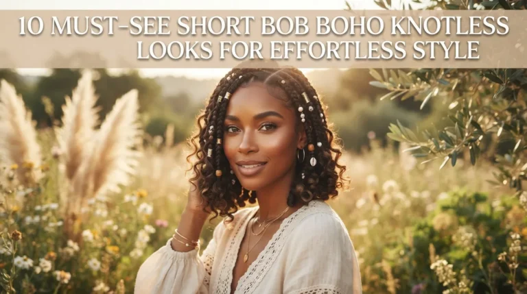 10 Must-See Short Bob Boho Knotless Looks for Effortless Style
