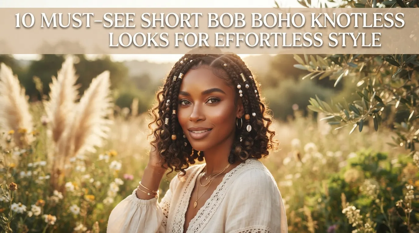 10 Must-See Short Bob Boho Knotless Looks for Effortless Style
