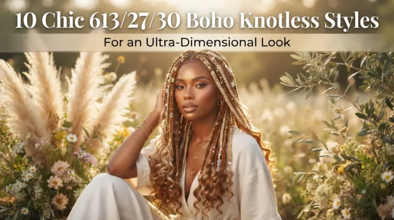 10 Chic 613/27/30 Boho Knotless Styles for an Ultra-Dimensional Look