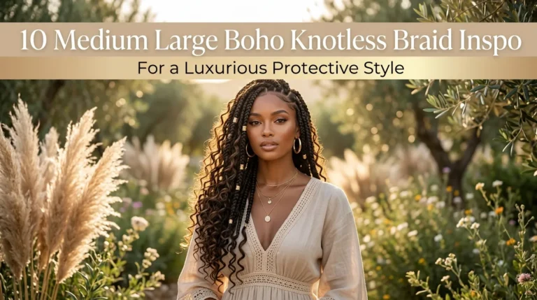 10 Medium Large Boho Knotless Braid Inspo for a Luxurious Protective Style