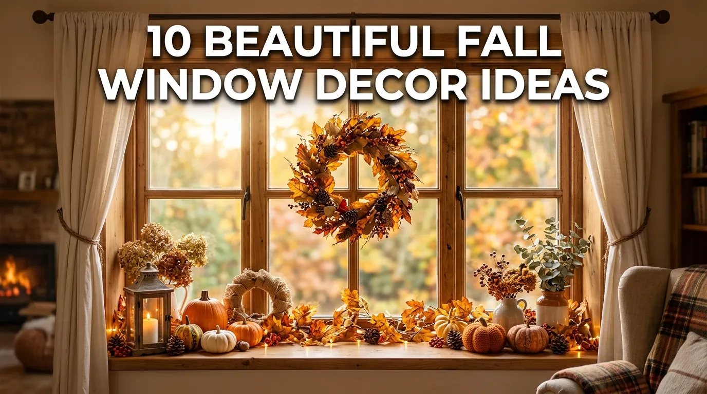 10 Beautiful Fall Window Decor Ideas