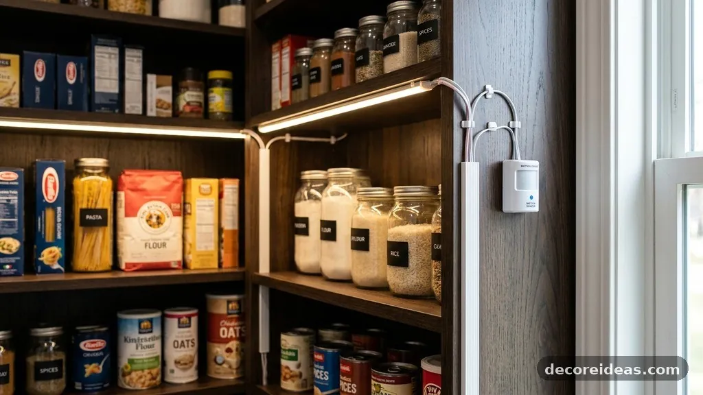 Managing Cables and Hidden Wiring - How to Light Up Dark Pantry Corners with Motion Sensor LED Strips