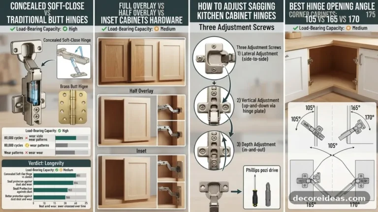 Best Hinge Opening Angle for Corner Cabinets (105° vs 165° vs 170°)