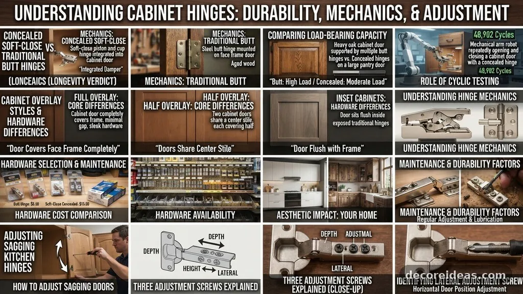 Identifying the Lateral Adjustment Screw - How to Adjust Sagging Kitchen Cabinet Hinges Using the 3 Adjustment Screws