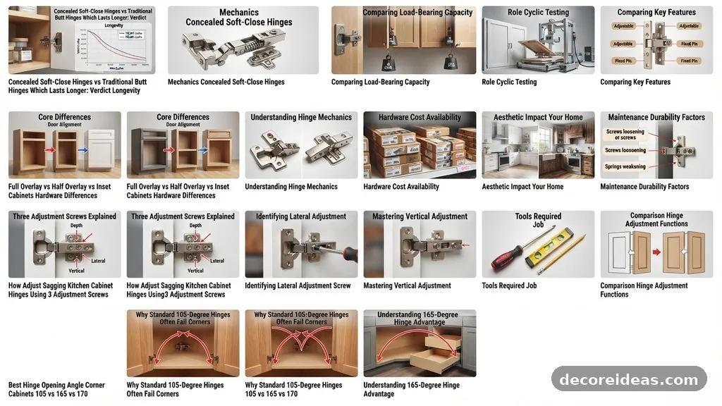 Understanding the 165-Degree Hinge Advantage - Best Hinge Opening Angle for Corner Cabinets (105° vs 165° vs 170°)